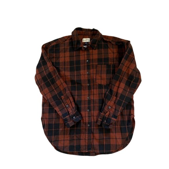 Women's Long Sleeve - Universal Thread - Button-Down Shirt - Brown - S - Picture 1 of 3